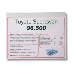 Acrylholder til krog, tværformat