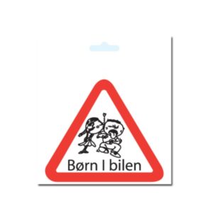 Børn i bilen 15x15 cm. á 10 ark