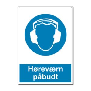 "Høreværn påbudt"