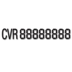 CVR nummer sorte 3.3 cm høje