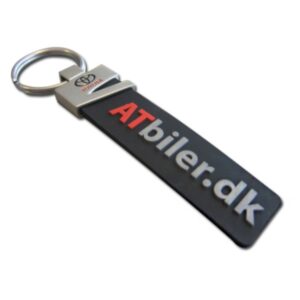 Nøglevedhæng, gummi/metal 2D på 2 sider