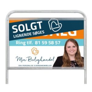 Plastskilt 50x35 cm - med billede SOLGT