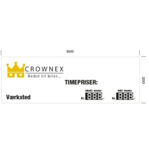 Pristavle - Værksted 600x200 mm