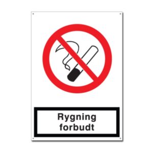 "Rygning forbudt"