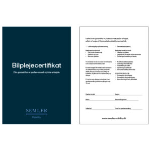 Semler Mobility bilplejecertifikat