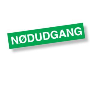 Skilt, nødudgang á 10 ark