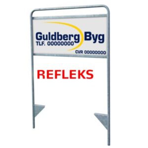 Stålstativ m/60x30 cm Refleks PVC-Skilt