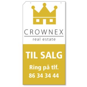 Til Salg-Skilt 30 x 60 cm - galgestativ