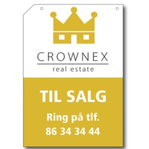Til Salg-Skilt 35 x 50 cm - galgestativ