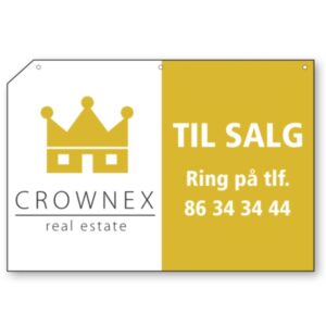 Til Salg-Skilt 50 x 35 cm - galgestativ