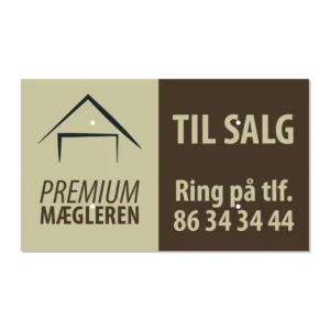 Plastskilt 50x35 cm til jordspyd
