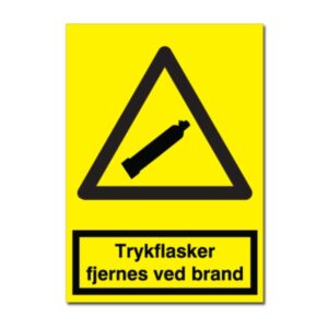 "Trykflasker fjernes ved brand"