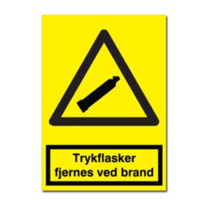 "Trykflasker fjernes ved brand"