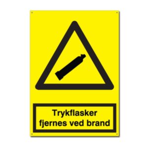 "Trykflasker fjernes ved brand"
