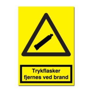 "Trykflasker fjernes ved brand"