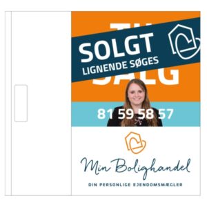 Udhængsskilt - Min Bolighandel med billede SOLGT