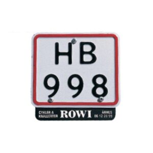 Bagplade til knallert – 145×130 mm