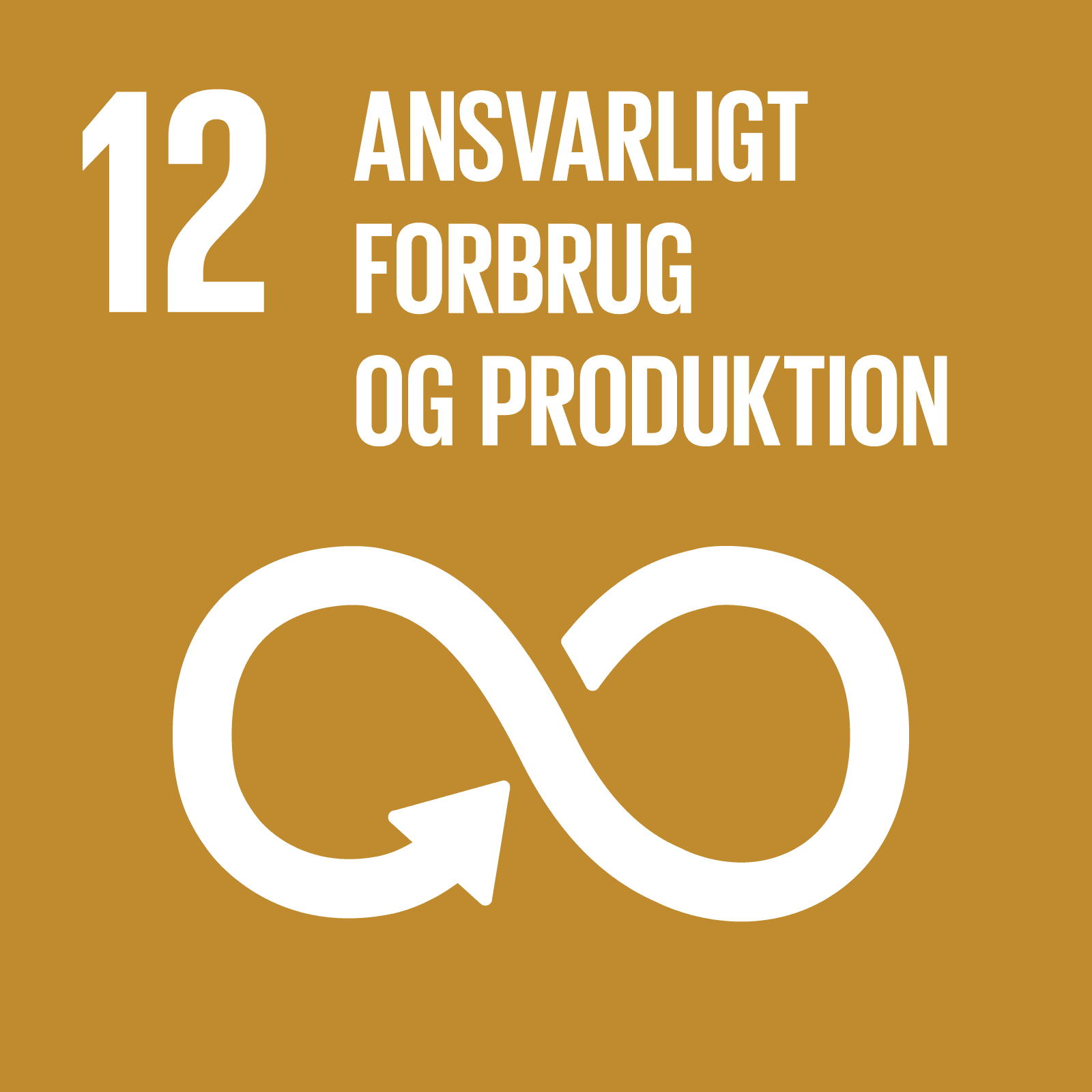 Skomø verdensmål 12 – ikon for ansvarligt forbrug og bæredygtig produktion.