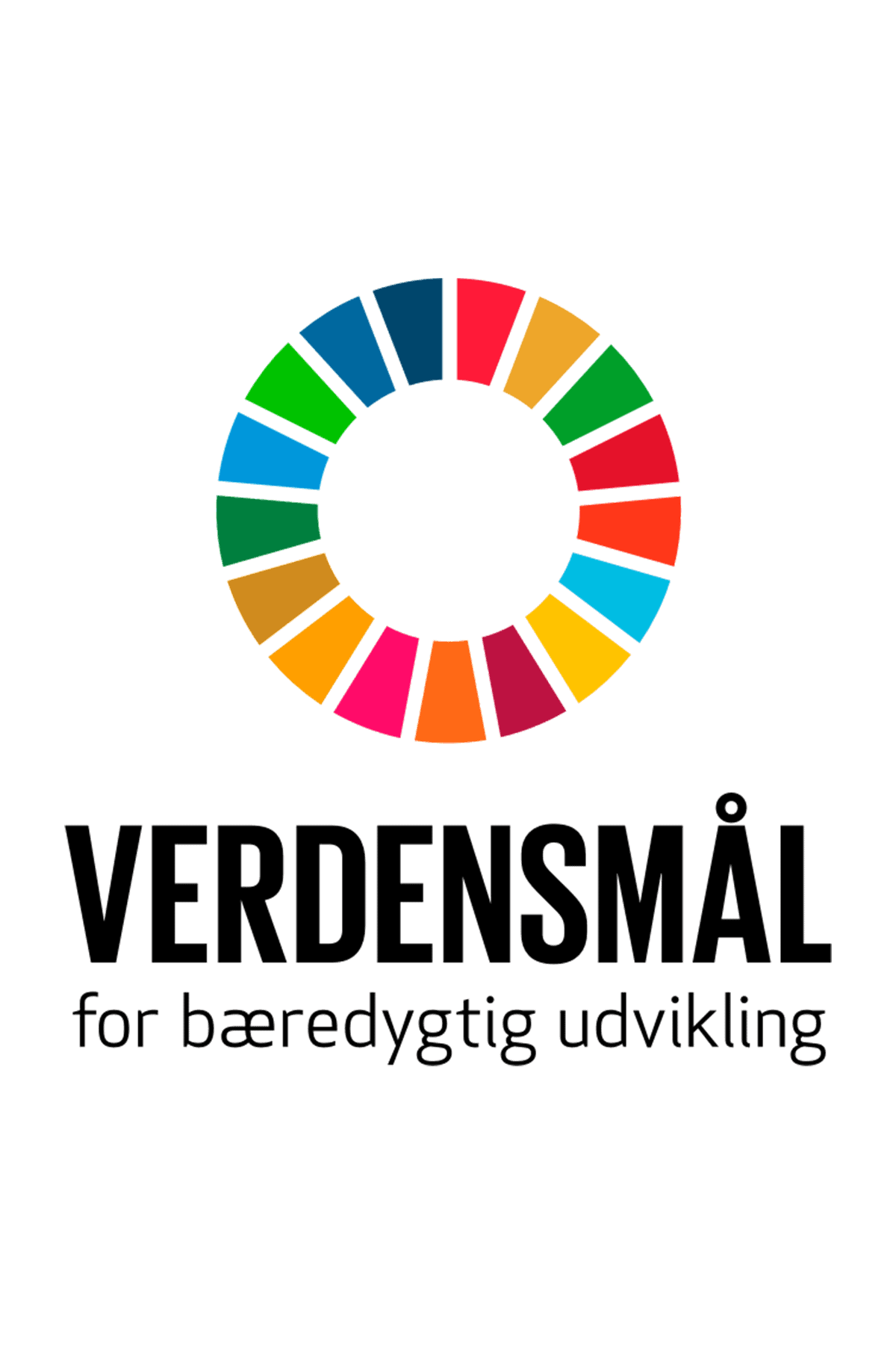 Skomø verdensmål ikon – FN’s 17 farverige mål for bæredygtig udvikling.